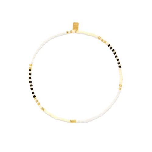 Seed Bead Gold Stretch Anklet