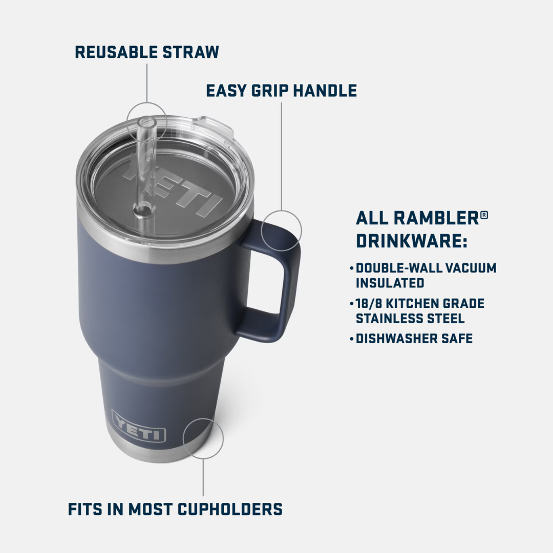 RAMBLER® 35 OZ STRAW MUG WITH STRAW LID