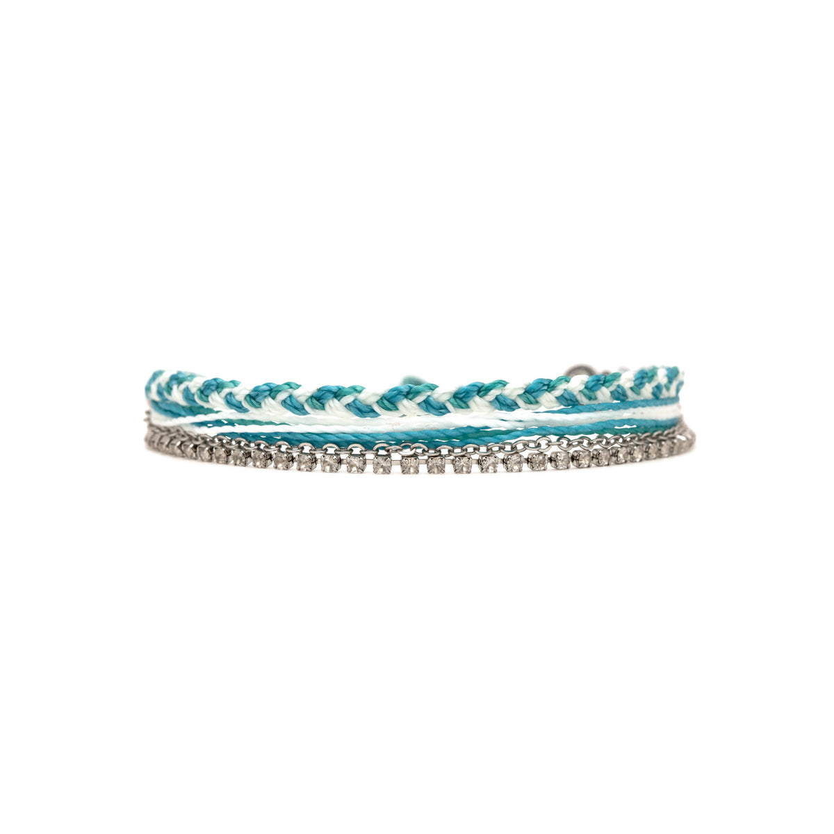 Laguna String & Chain Silver Bracelet