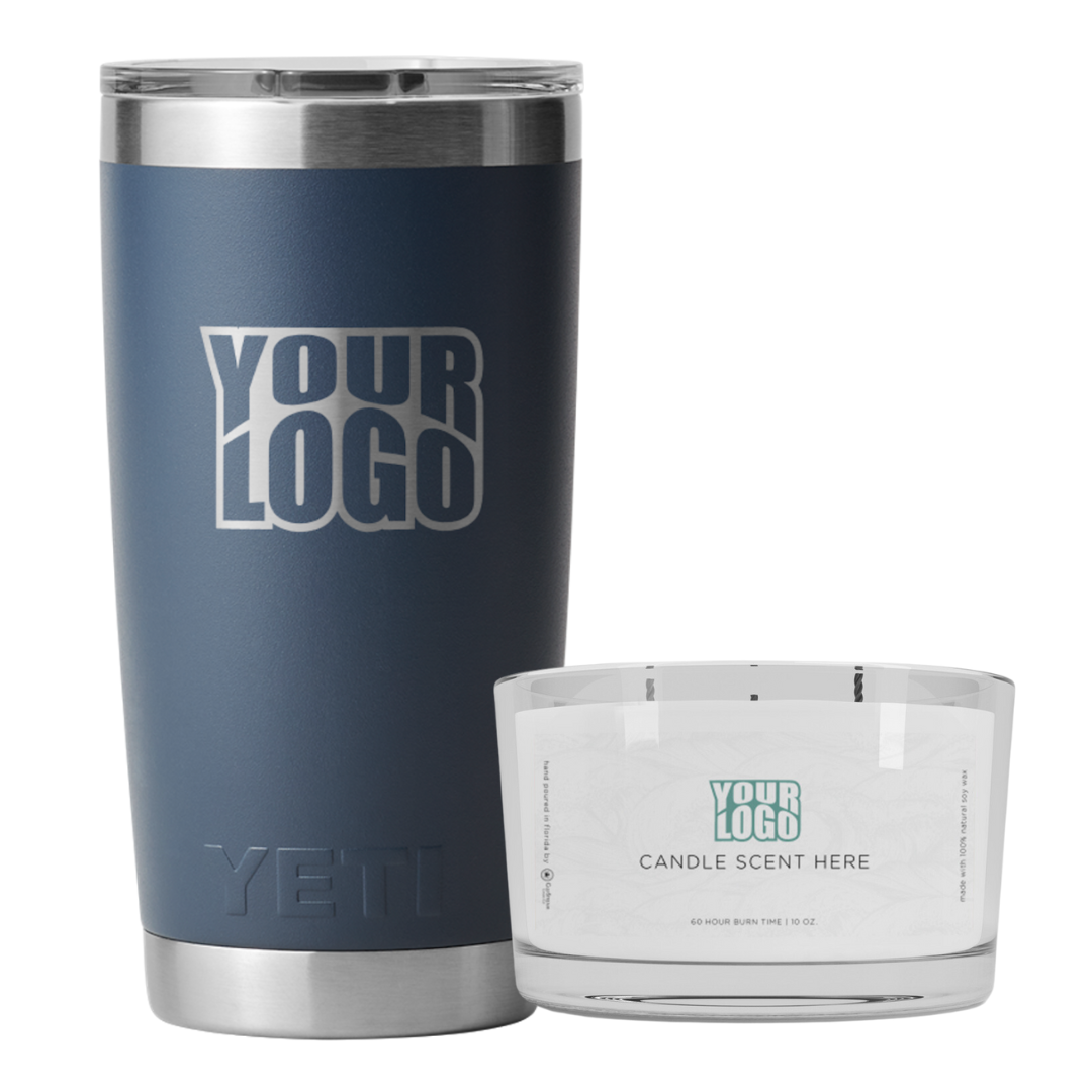 20 oz. Yeti + Candle Custom Client Gift