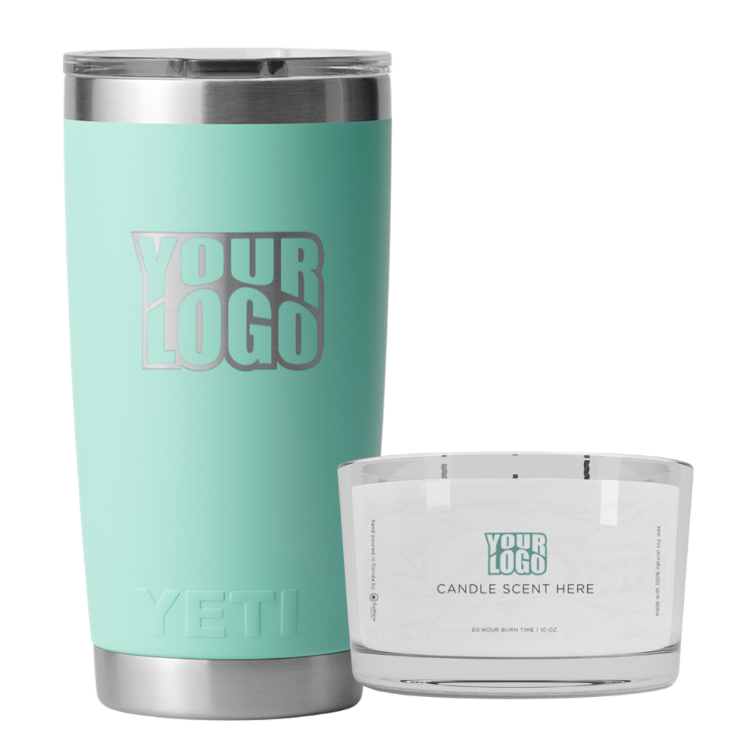 20 oz. Yeti + Candle Custom Client Gift