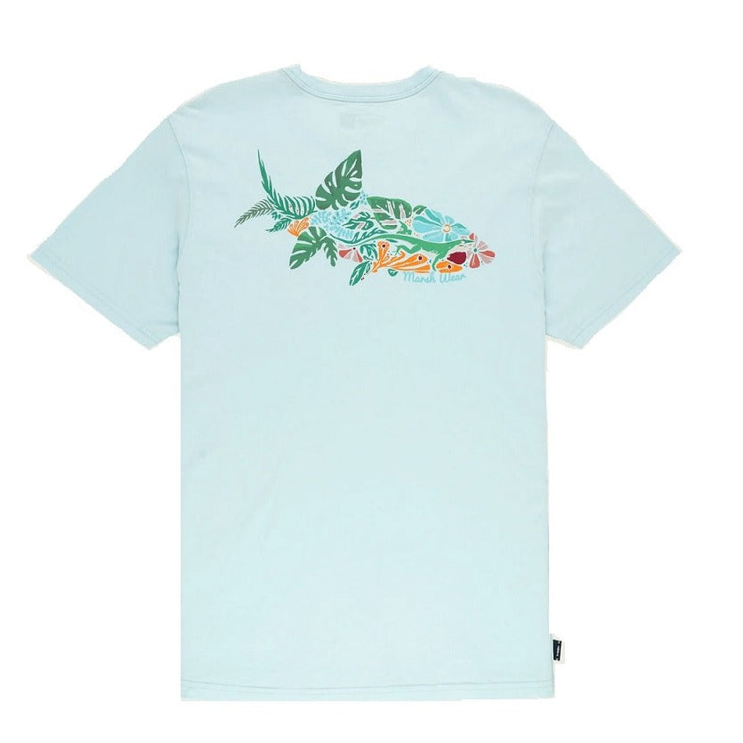 Men's Floral SS Tee Chambray