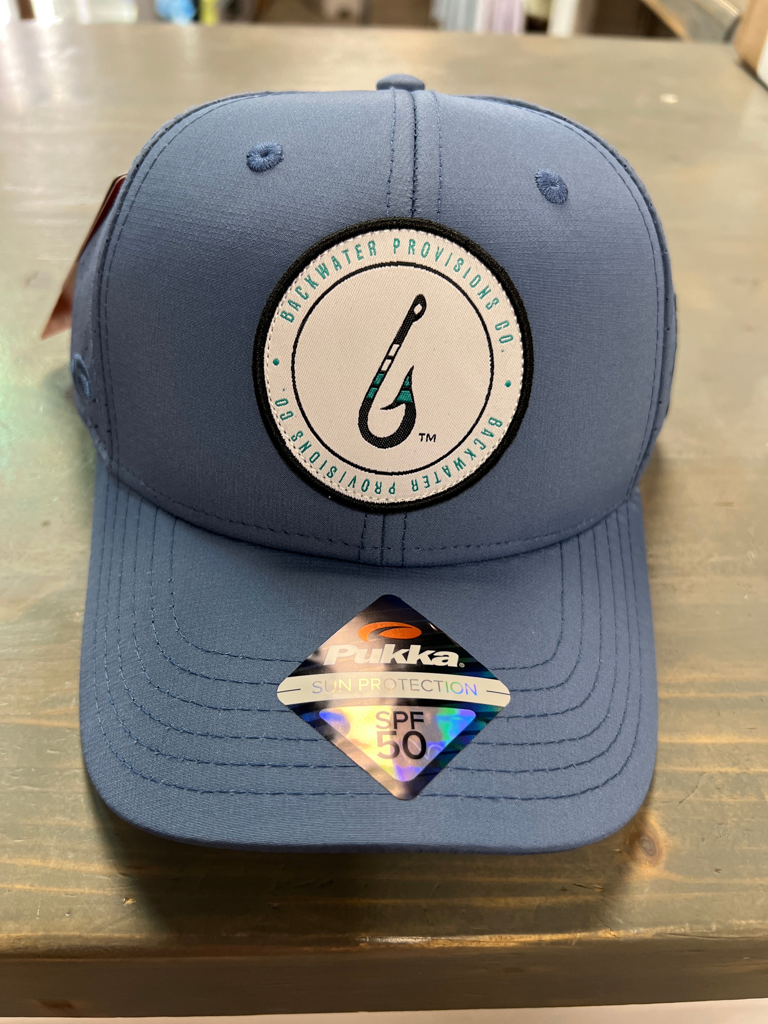 ball cap fish hook Circle Hook Performance Hat Black/Black