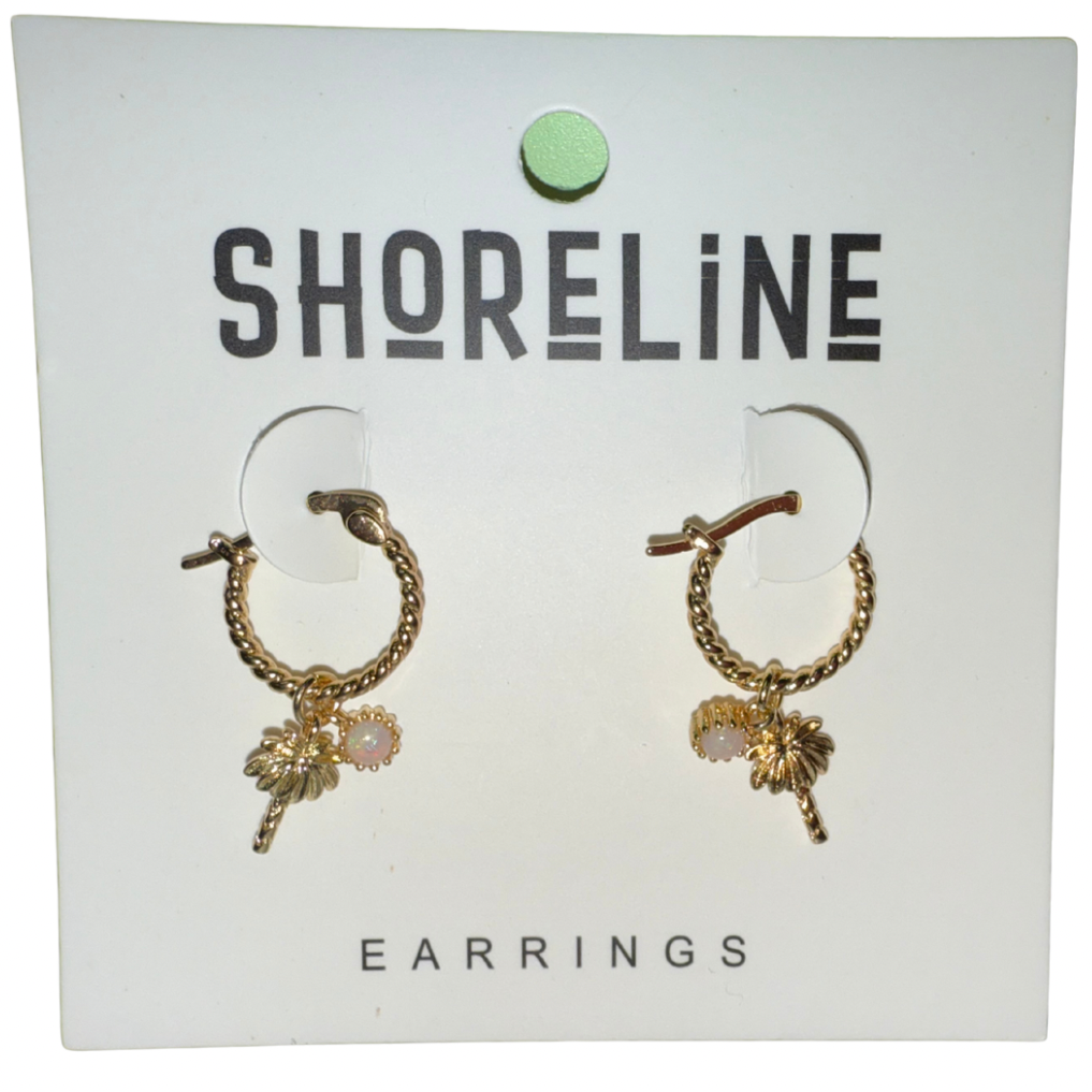 Palm Tree Hoop Earrings