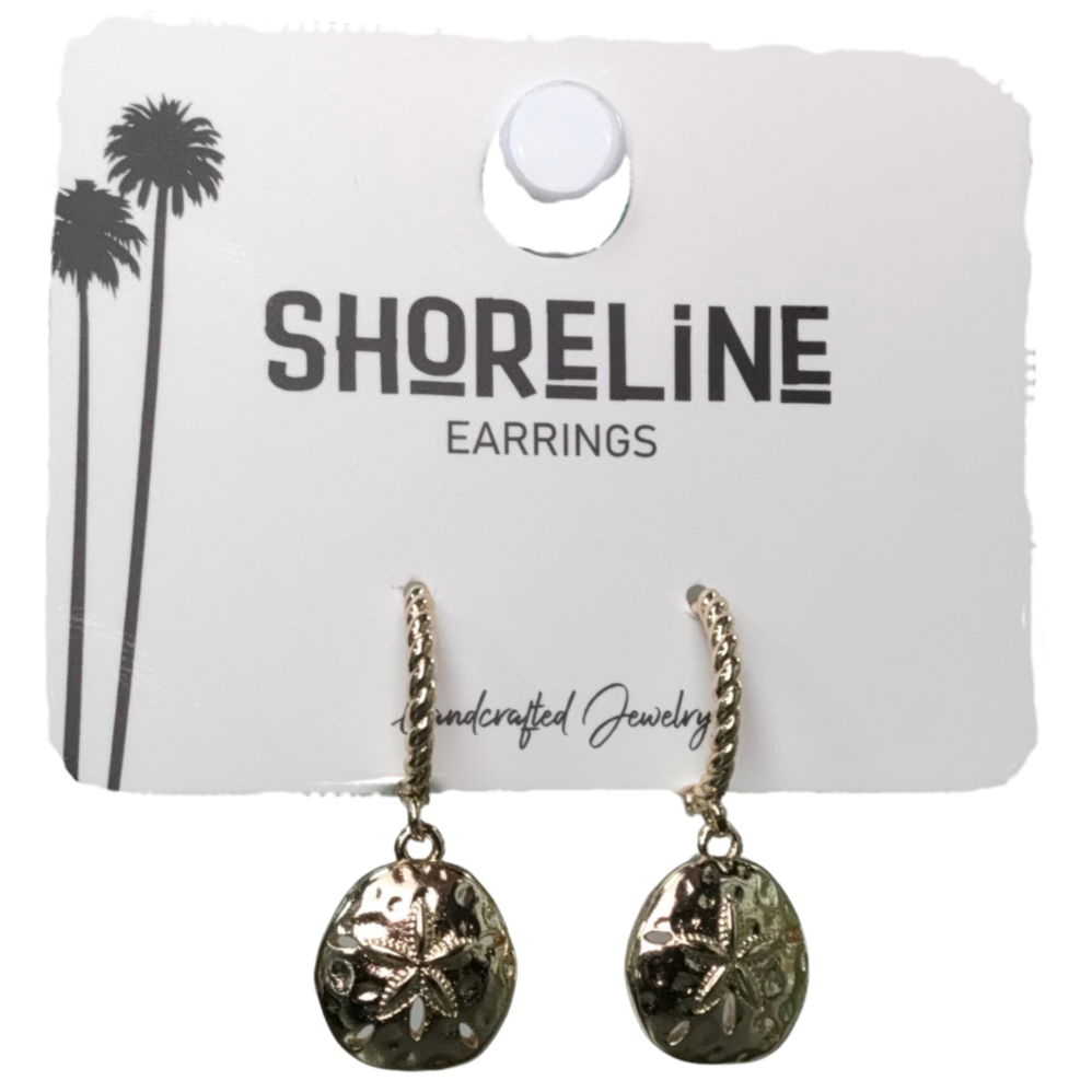 Sand Dollar Hoop Earrings