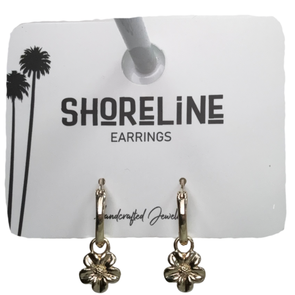 Flower Hoop Earrings