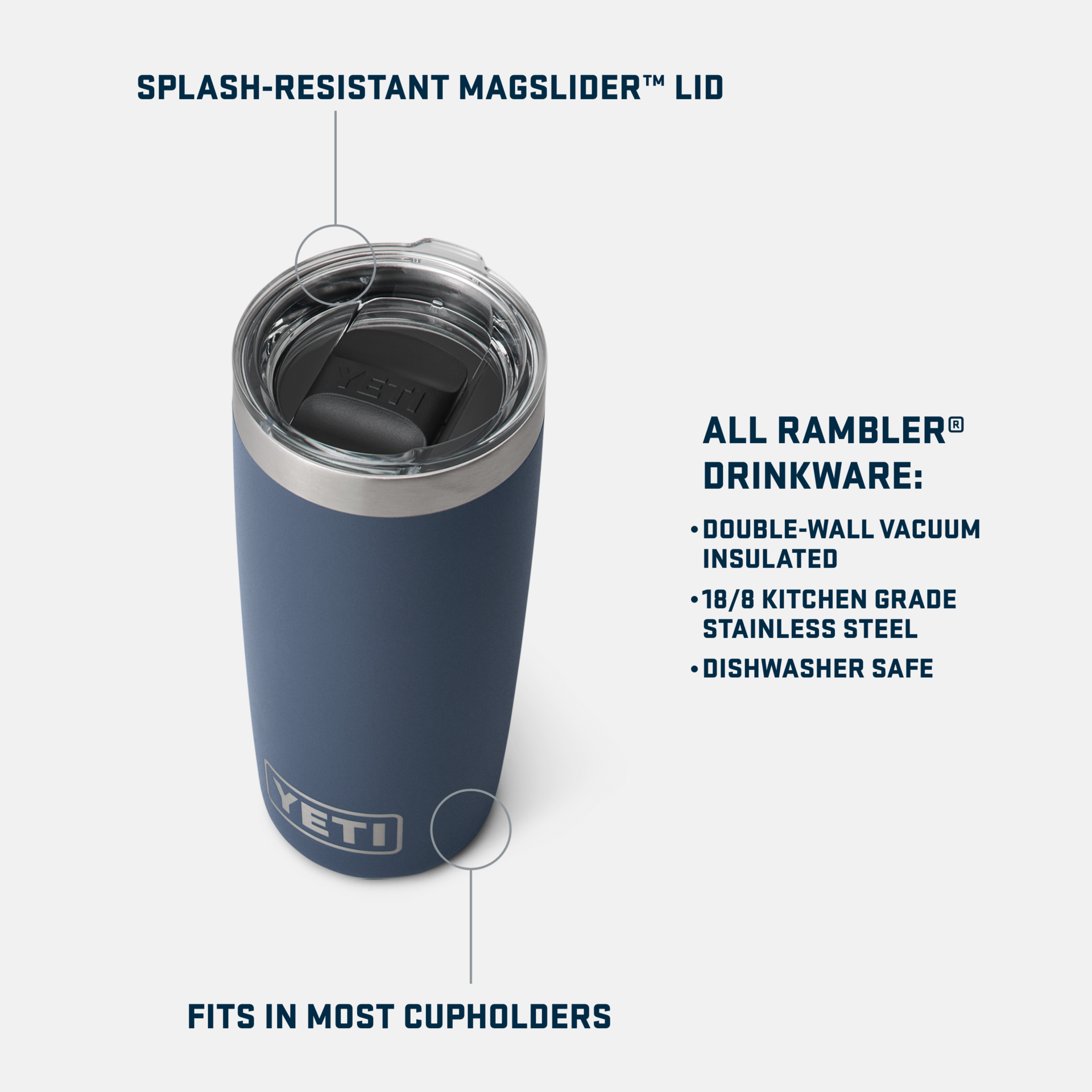 RAMBLER® 10 oz. Tumbler with Magslider Lid