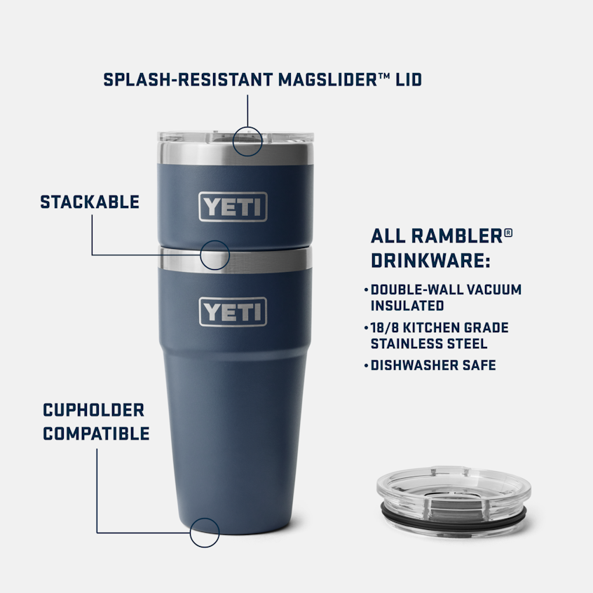 RAMBLER® 20 OZ STACKABLE CUP WITH MAGSLIDER™ LID
