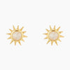 Moonstone Sunray Stud Earrings