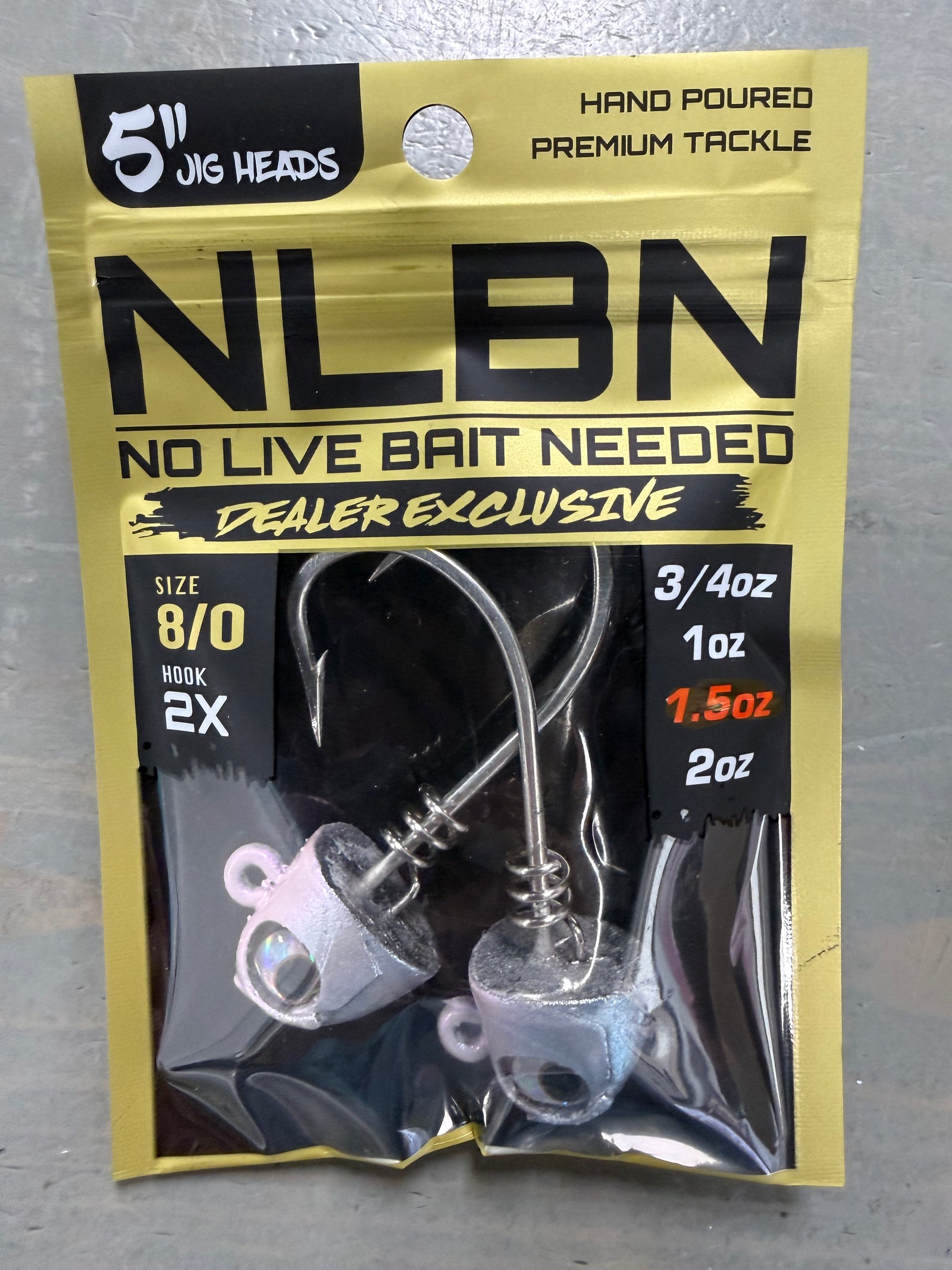 5" Jig Heads 1 1/2 oz