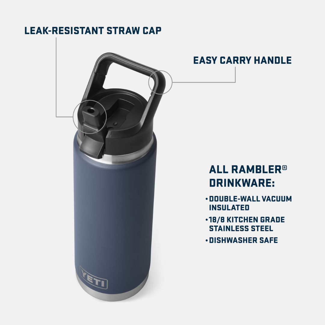 RAMBLER® 26 oz. Water Bottle with Straw Cap