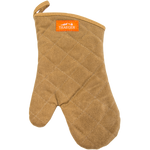 BBQ Mitt - Brown Canvas & Leather