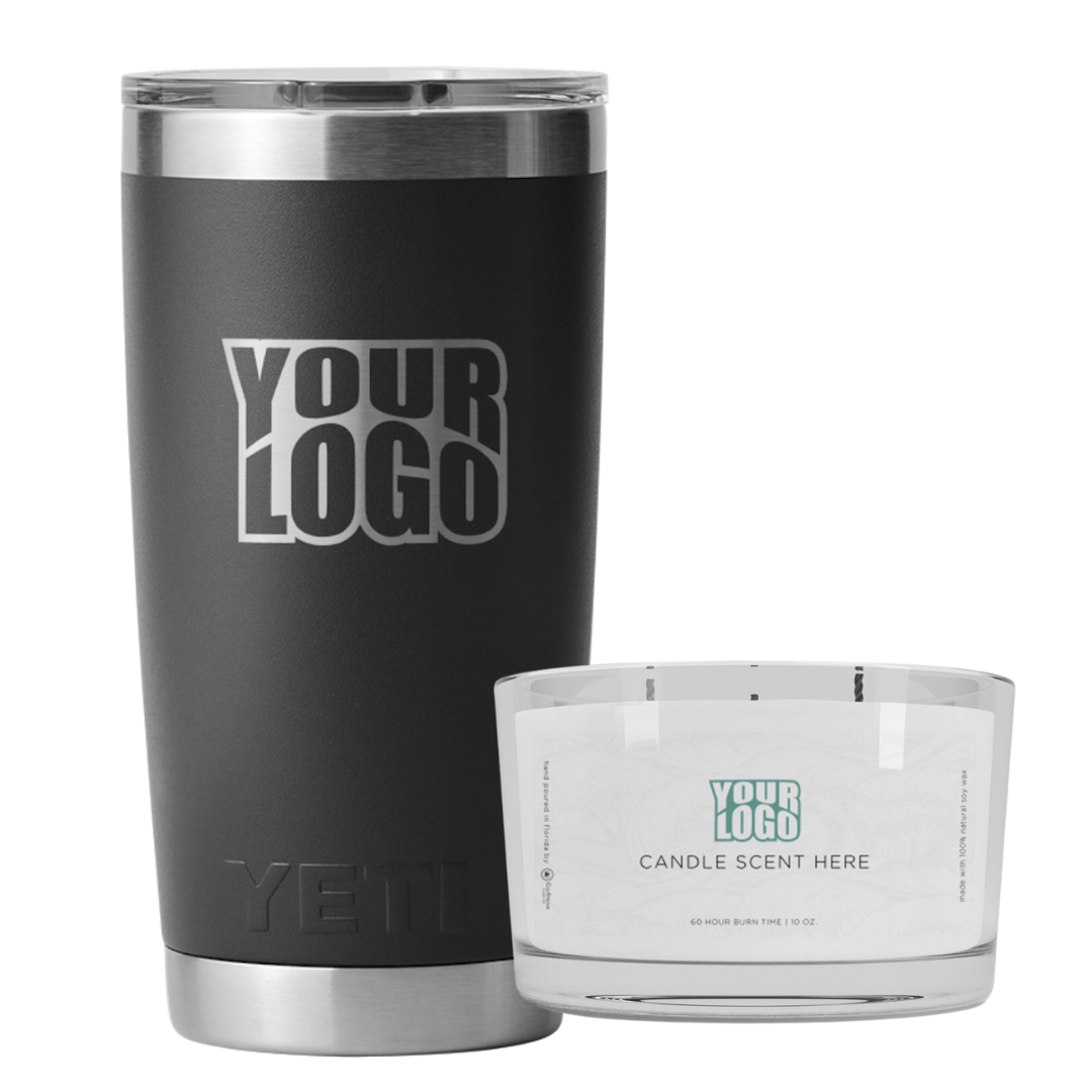 30 oz. Yeti + Candle Custom Client Gift