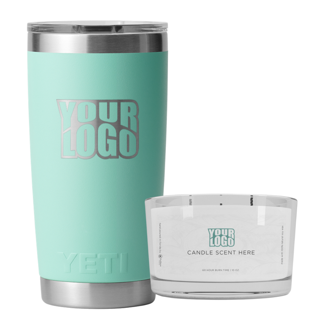 30 oz. Yeti + Candle Custom Client Gift