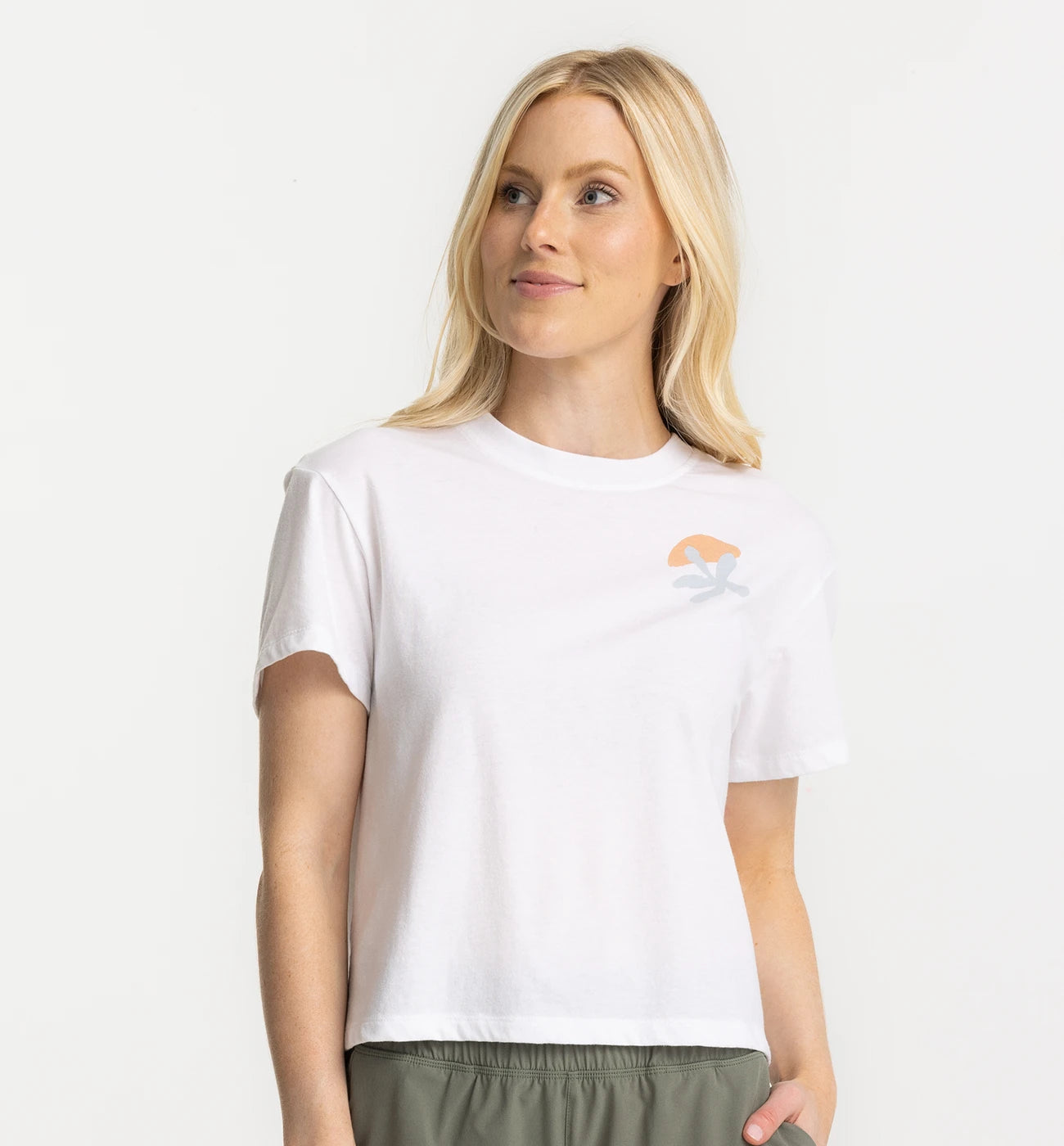 Women's Coral Tee White