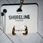 Seashell Engraved Hoop Earrings