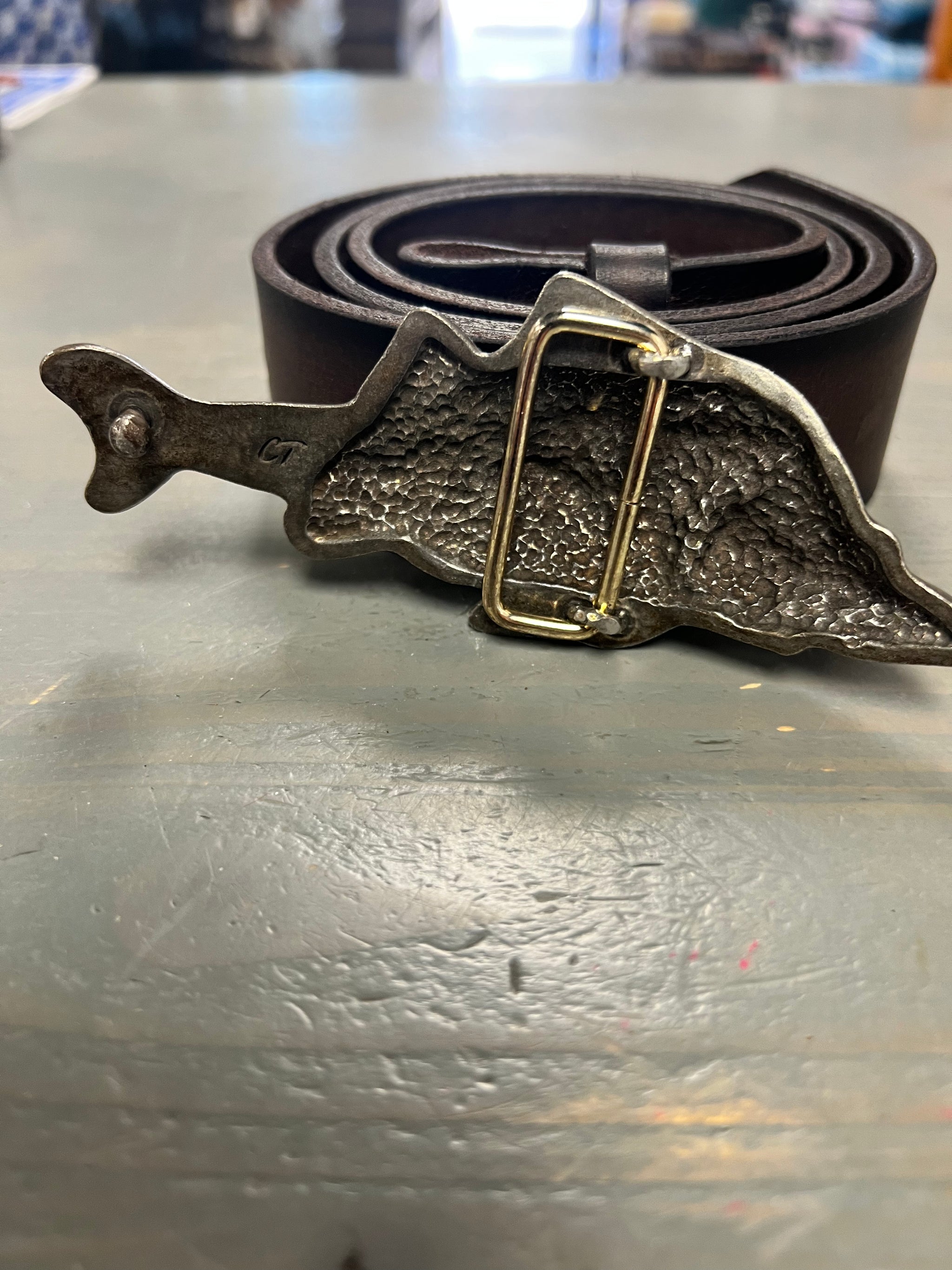 Custom Snook Leather Belt