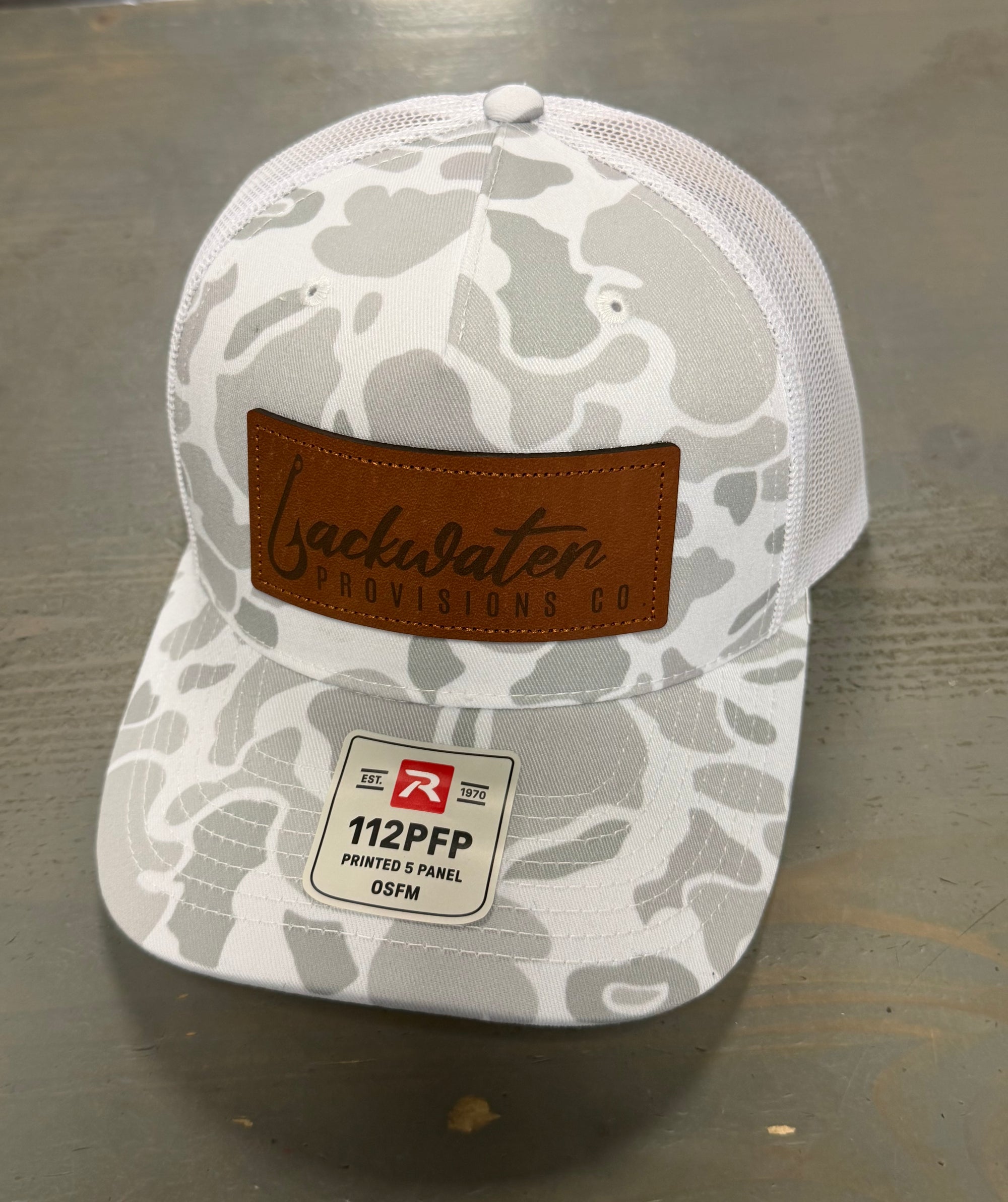 Leather Logo Trucker Hat
