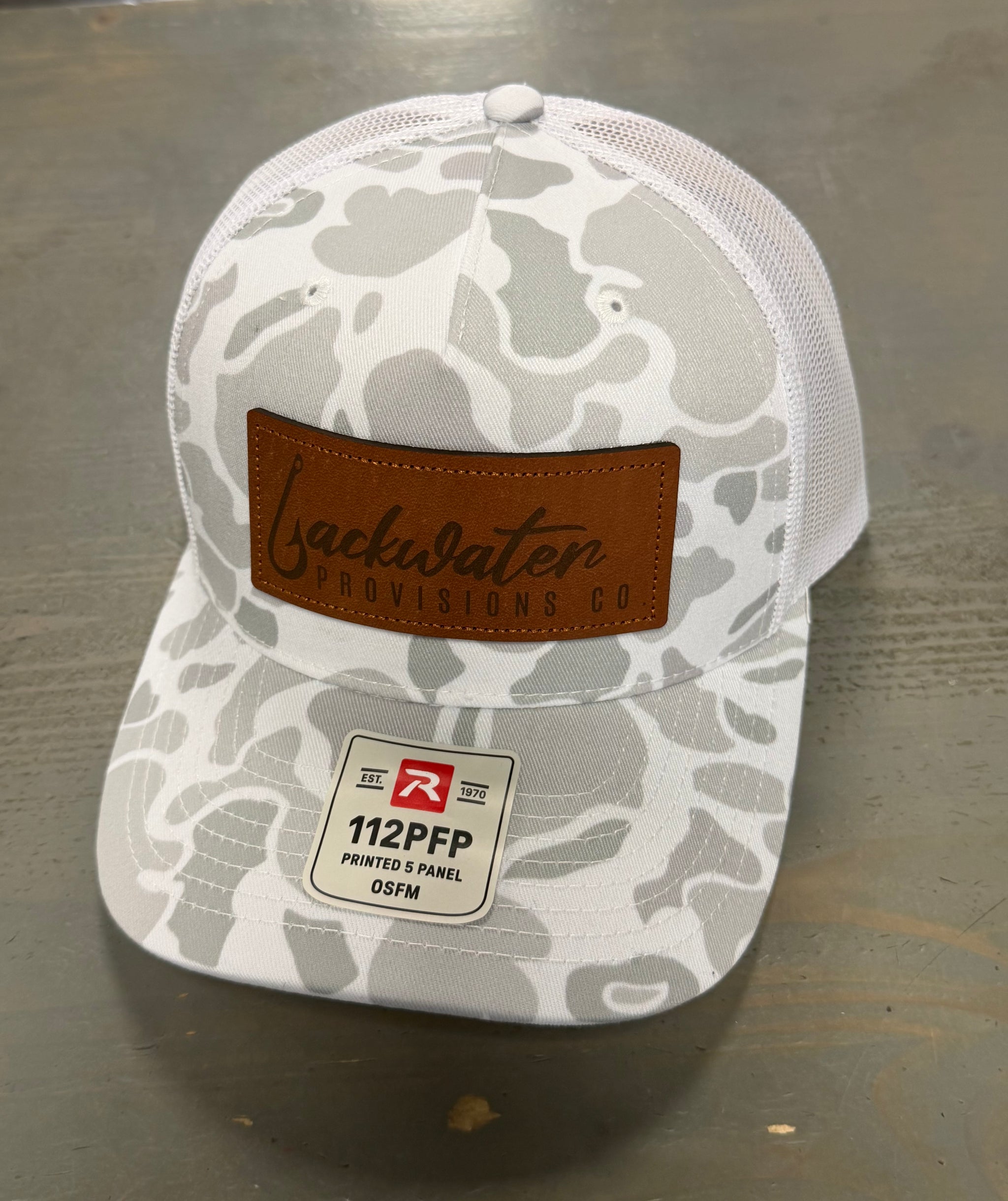 Leather Logo Trucker Hat
