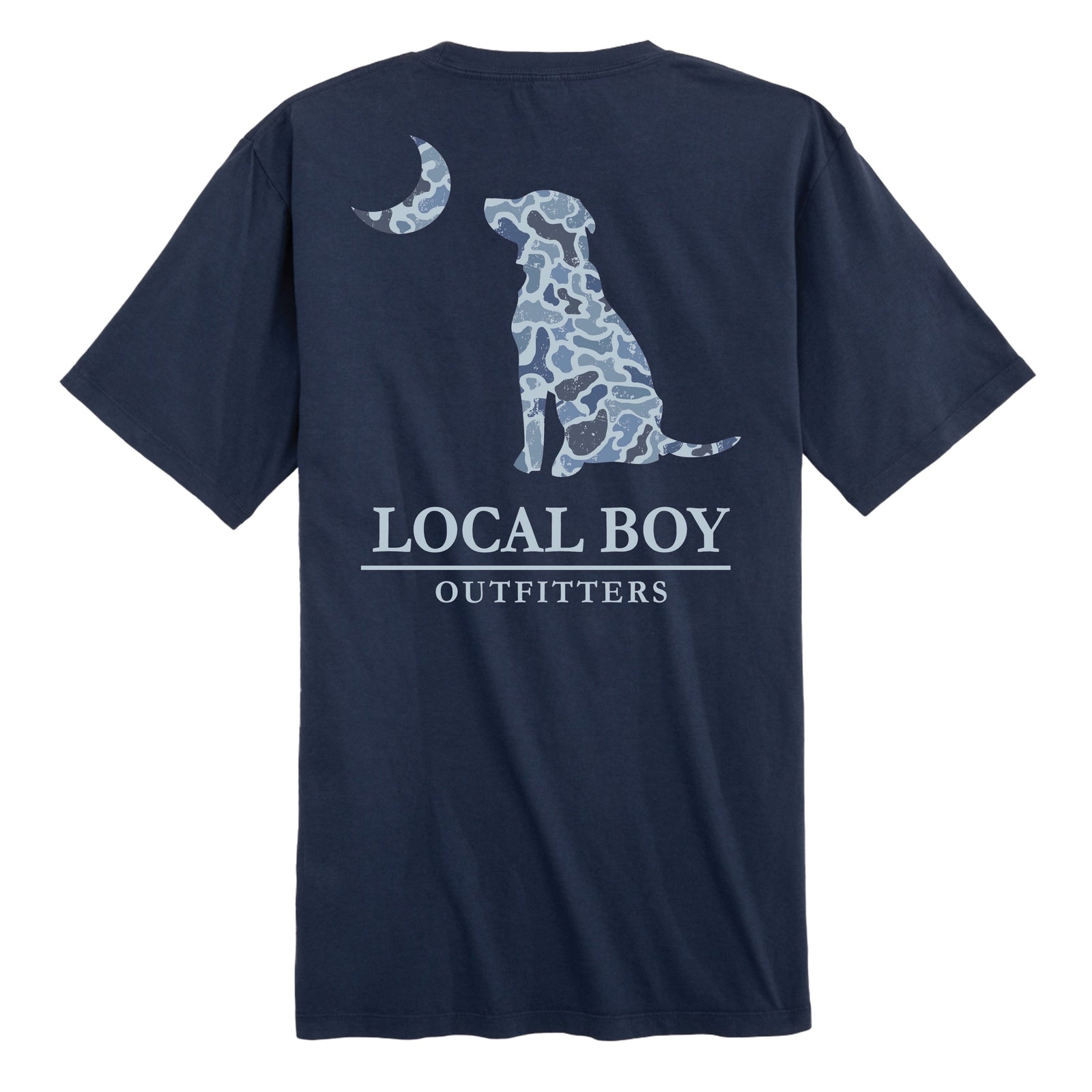 Distressed Cobalt Dog & Moon T-Shirt