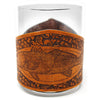 Whiskey Glass Leather Wrap - Redfish Rocks Glass