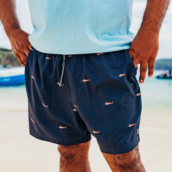 Men's Strike Short Printed - Navy