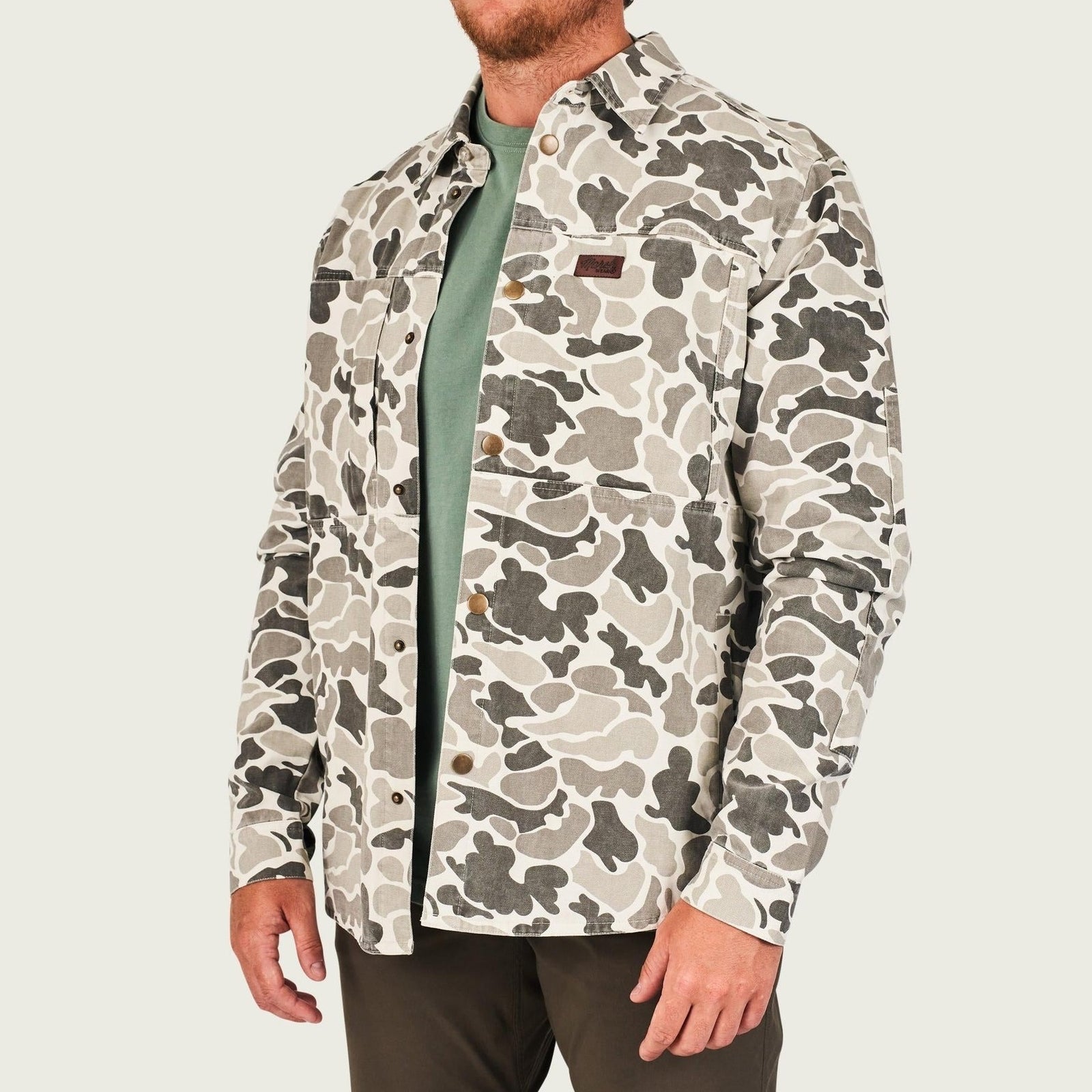 Men's Delano Shacket Stone Mallard Camo