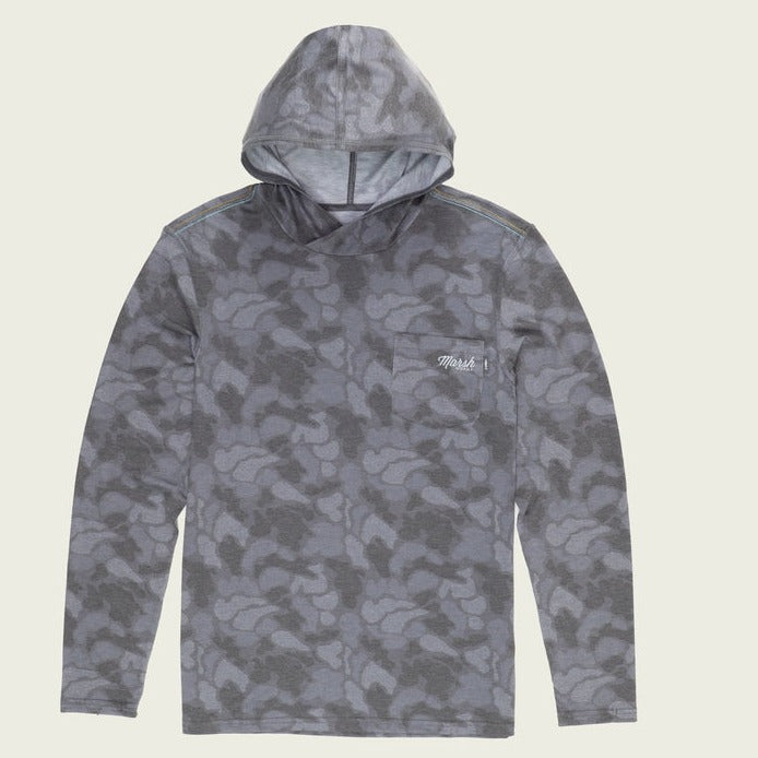 Men's Pamlico Performance Hoodie Black Camo