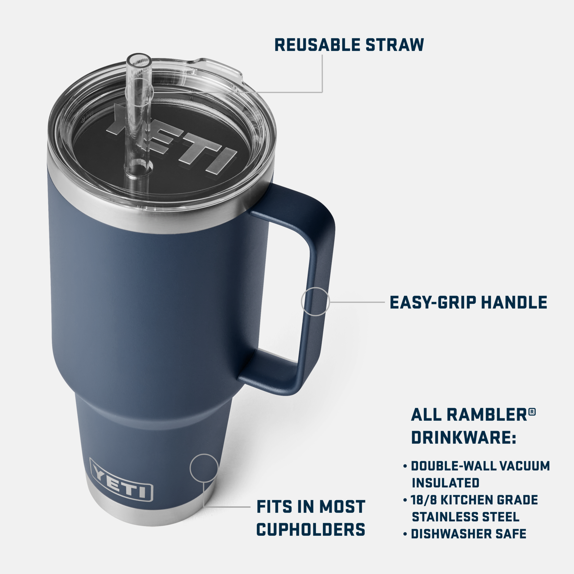 Rambler 42 oz Straw Mug