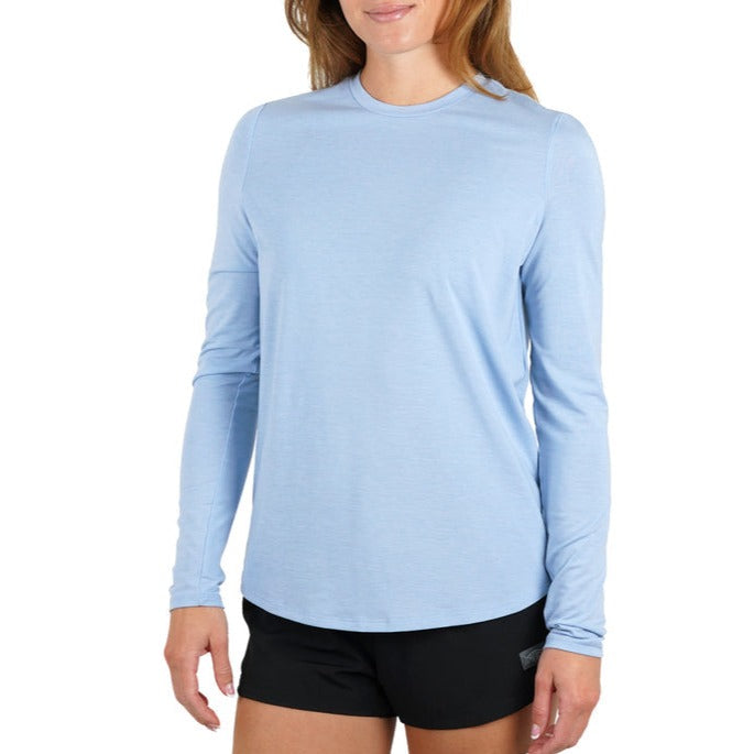 Women's Ocean Bound UPF LS Niagra Mist Heather