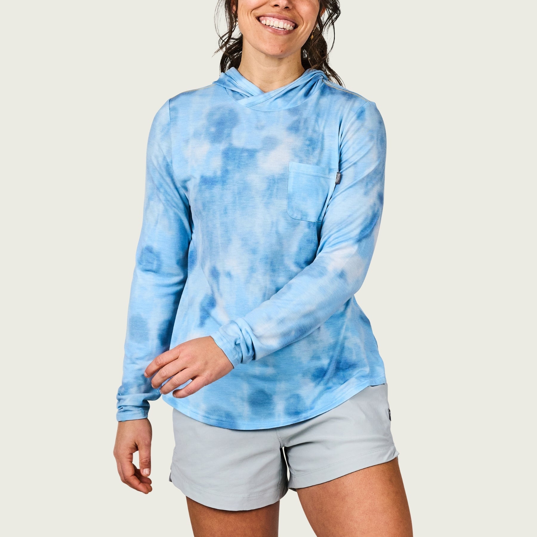 Women Buxton Hagood Hoodie - Light Blue Salt Camo