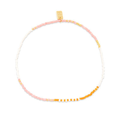 Seed Bead Gold Stretch Anklet