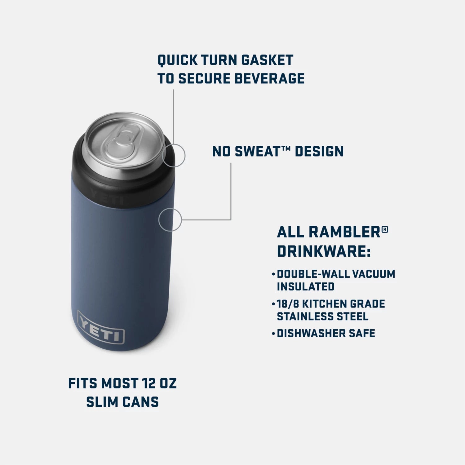 RAMBLER® 12 oz. COLSTER® Slim Can Insulator