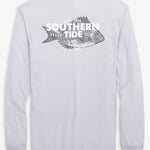 Mens LS Catch of the Day Tee Platinum Grey