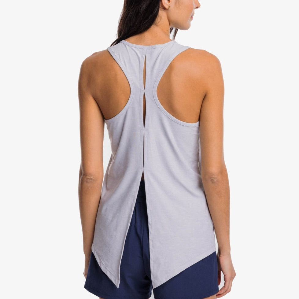 Cora brrr°®-illiant Tie Back Tank Platinum Grey