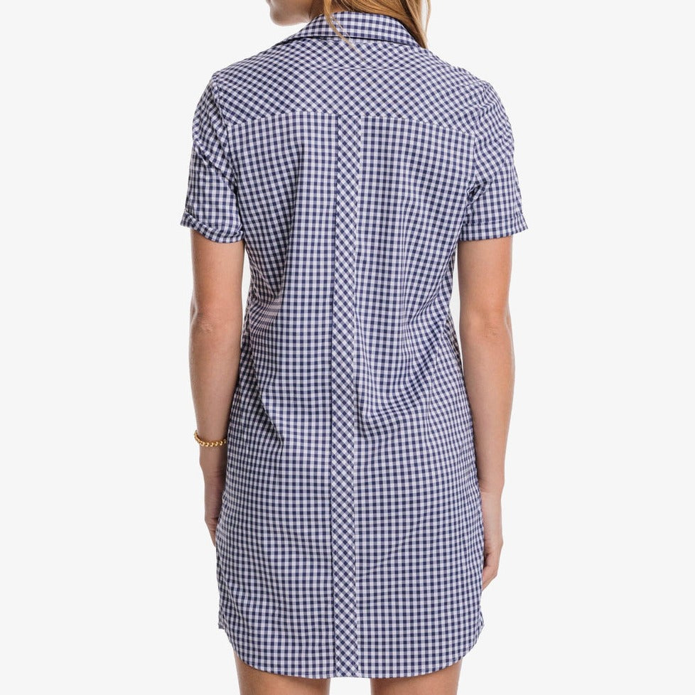 Kamryn brrr°® Intercoastal Gingham Dress Nautical Navy