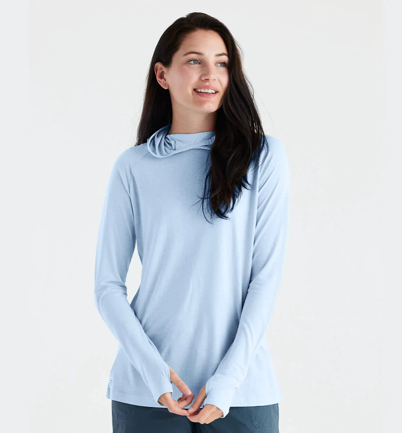 Women's Bamboo Lightweight Hoodie II Clear Sky