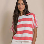 Remi Mixed Stripe Boxy Tee