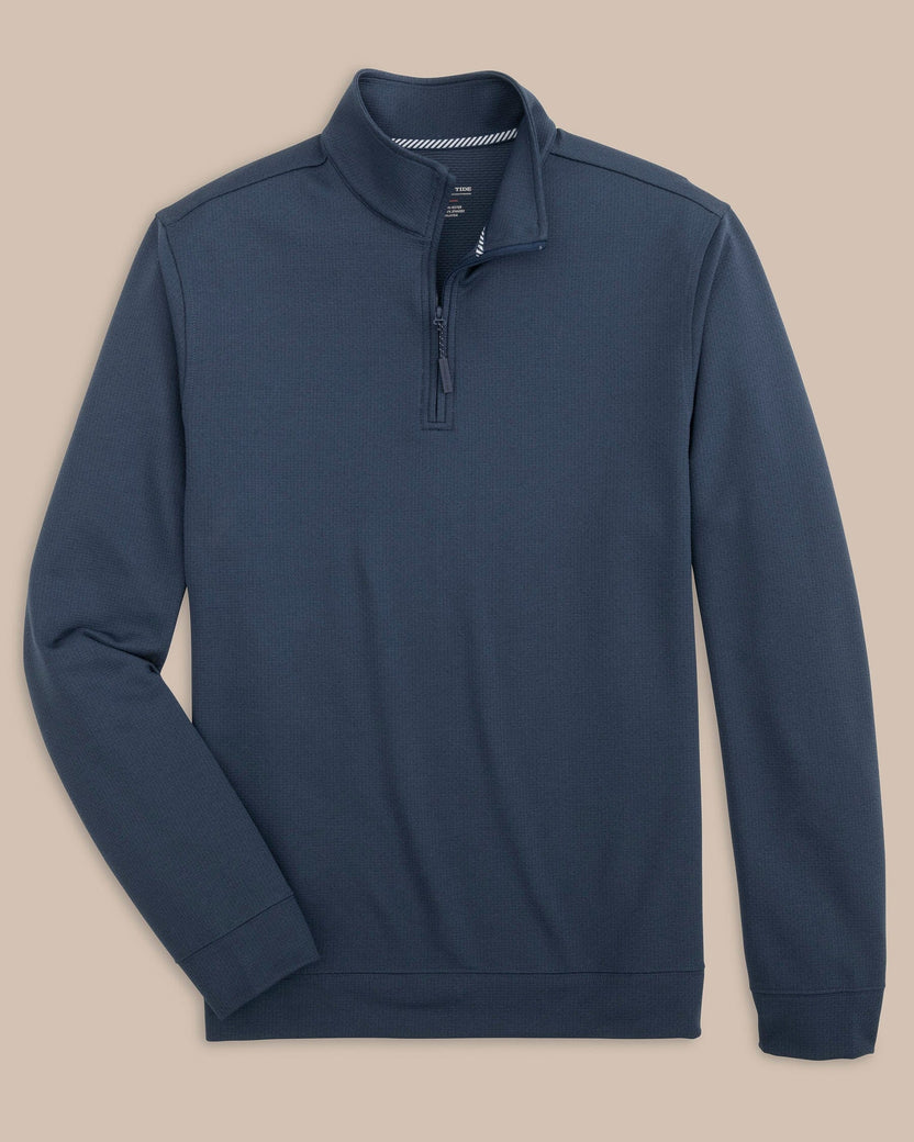 Men's Schooner Long Sleeve Quarter Zip Dress Blue