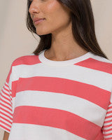 Remi Mixed Stripe Boxy Tee