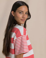 Remi Mixed Stripe Boxy Tee